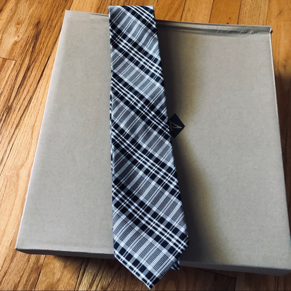 Robert Redding black plaid tie